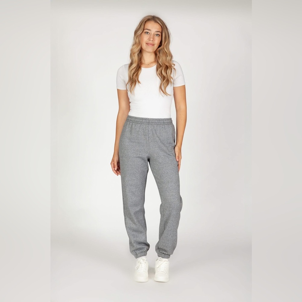 LazyPants Women’s Gray Elastic-Waist Jogging Pants